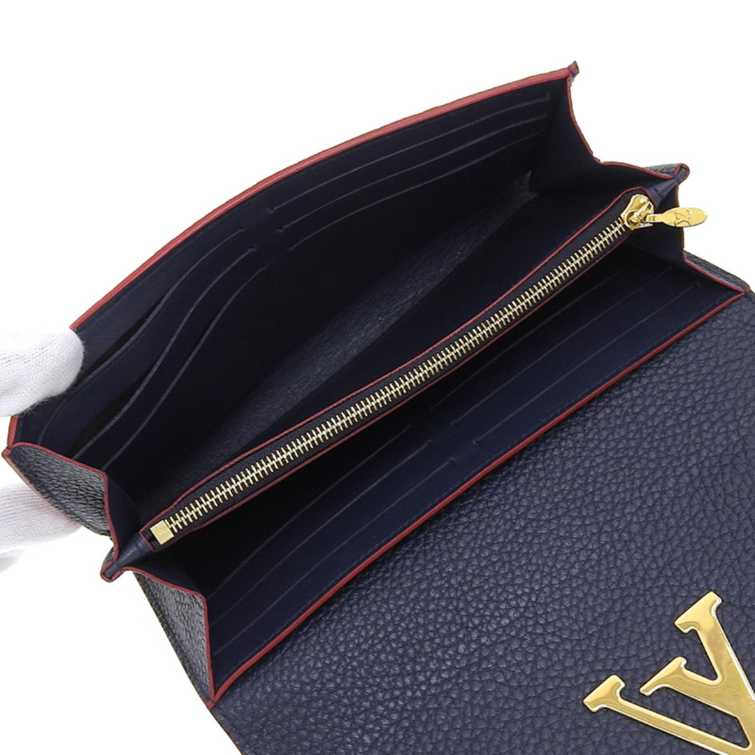 ルイヴィトン LOUIS VUITTON ポルトフォイユ・カプシーヌ 長財布 トリヨン マリーヌルージュ M63739  新入荷 LV1357