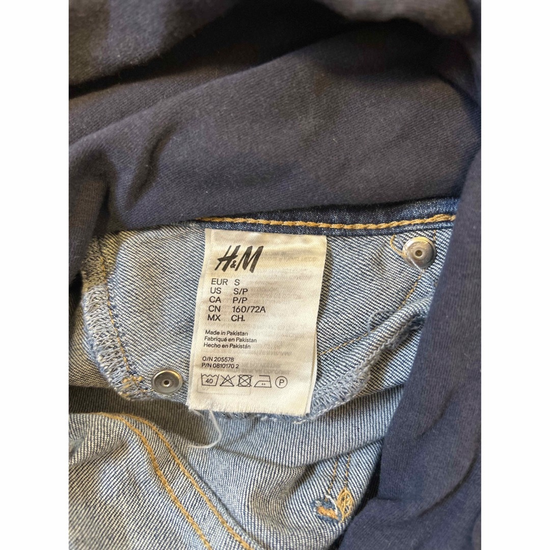 H&M(エイチアンドエム)のH&M マタニティデニム Sサイズ キッズ/ベビー/マタニティのマタニティ(マタニティボトムス)の商品写真