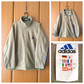 ✨adidas✨ボアフリースジャケット ベージュ 袖デザイン King Gnu