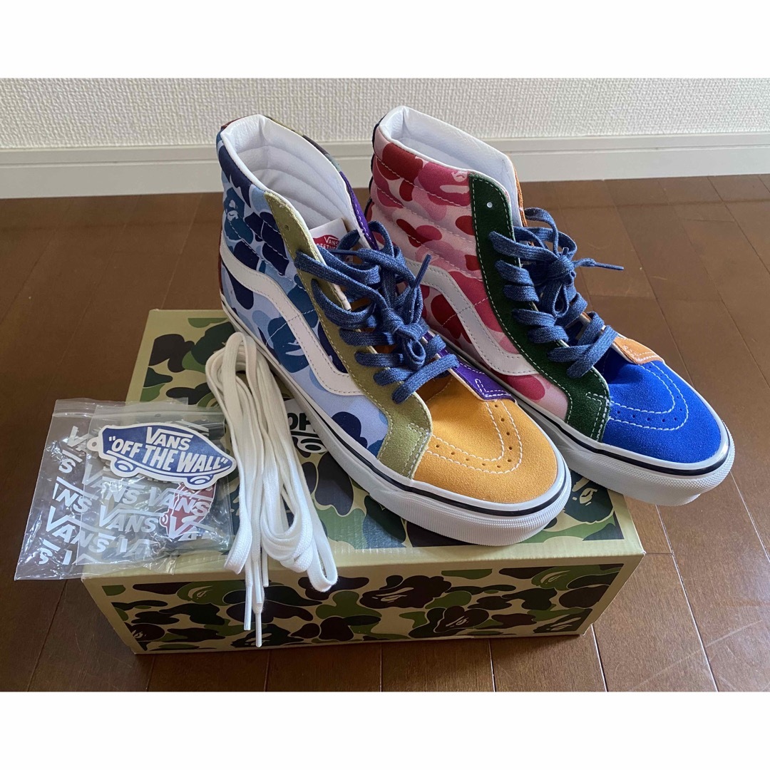 BAPE X VANS MULTI CAMO SK8-HI 27.5cm