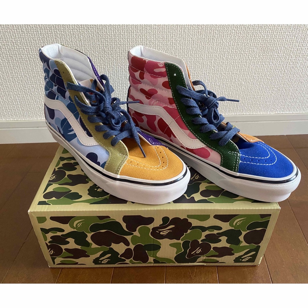 BAPE X VANS MULTI CAMO SK8-HI 27.5cm