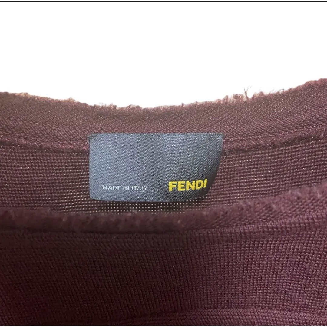 FENDI(フェンディ)のFENDI チュニック　ワンピース　切りっぱなし加工　七分袖　クルーネック レディースのトップス(チュニック)の商品写真