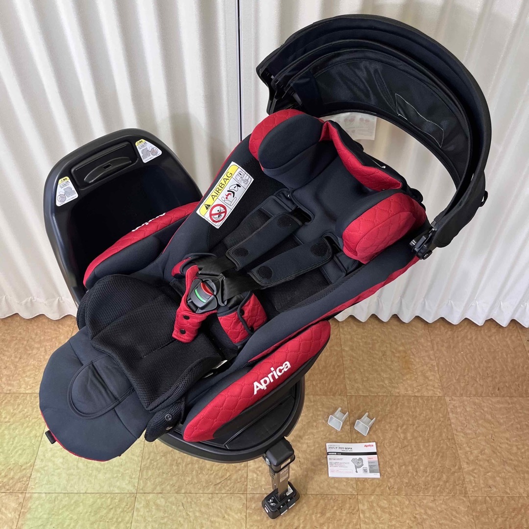 Aprica(アップリカ)のクリーニング済☆綺麗☆　新生児OK　アップリカ　フラディア　グロウ　ISOFIX キッズ/ベビー/マタニティの外出/移動用品(自動車用チャイルドシート本体)の商品写真