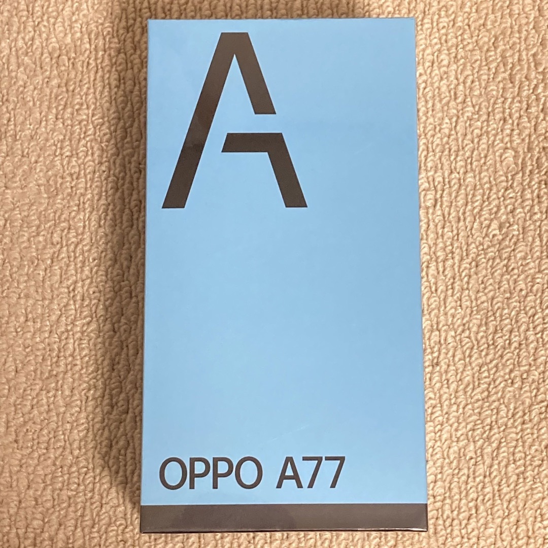 OPPO A77 ブルー 新品未開封128GBメモリー