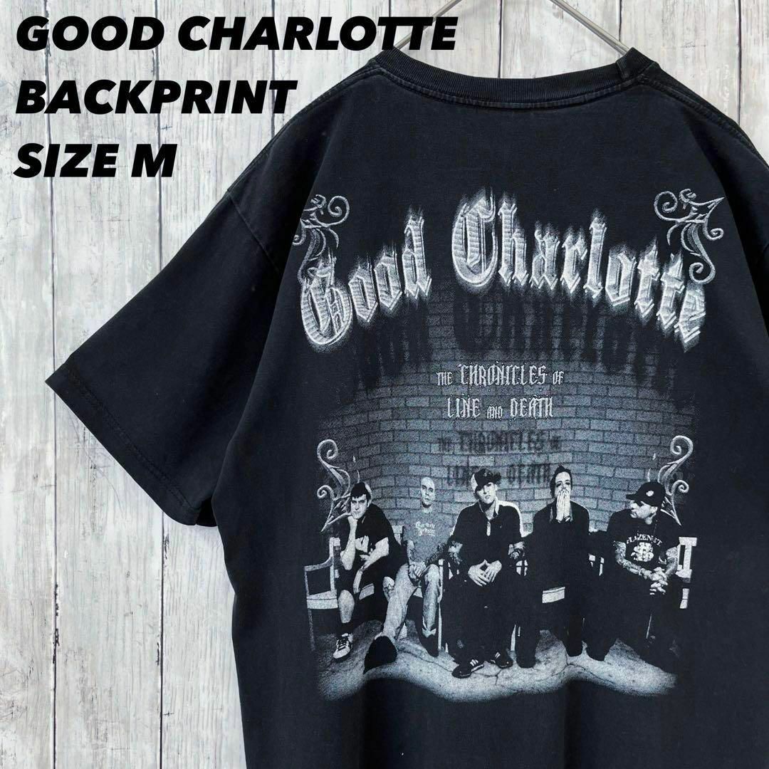 MUSIC TEE(ミュージックティー)のパンクロックバンドTシャツ古着GOOD CHARLOTTE バックプリント M黒 メンズのトップス(Tシャツ/カットソー(半袖/袖なし))の商品写真