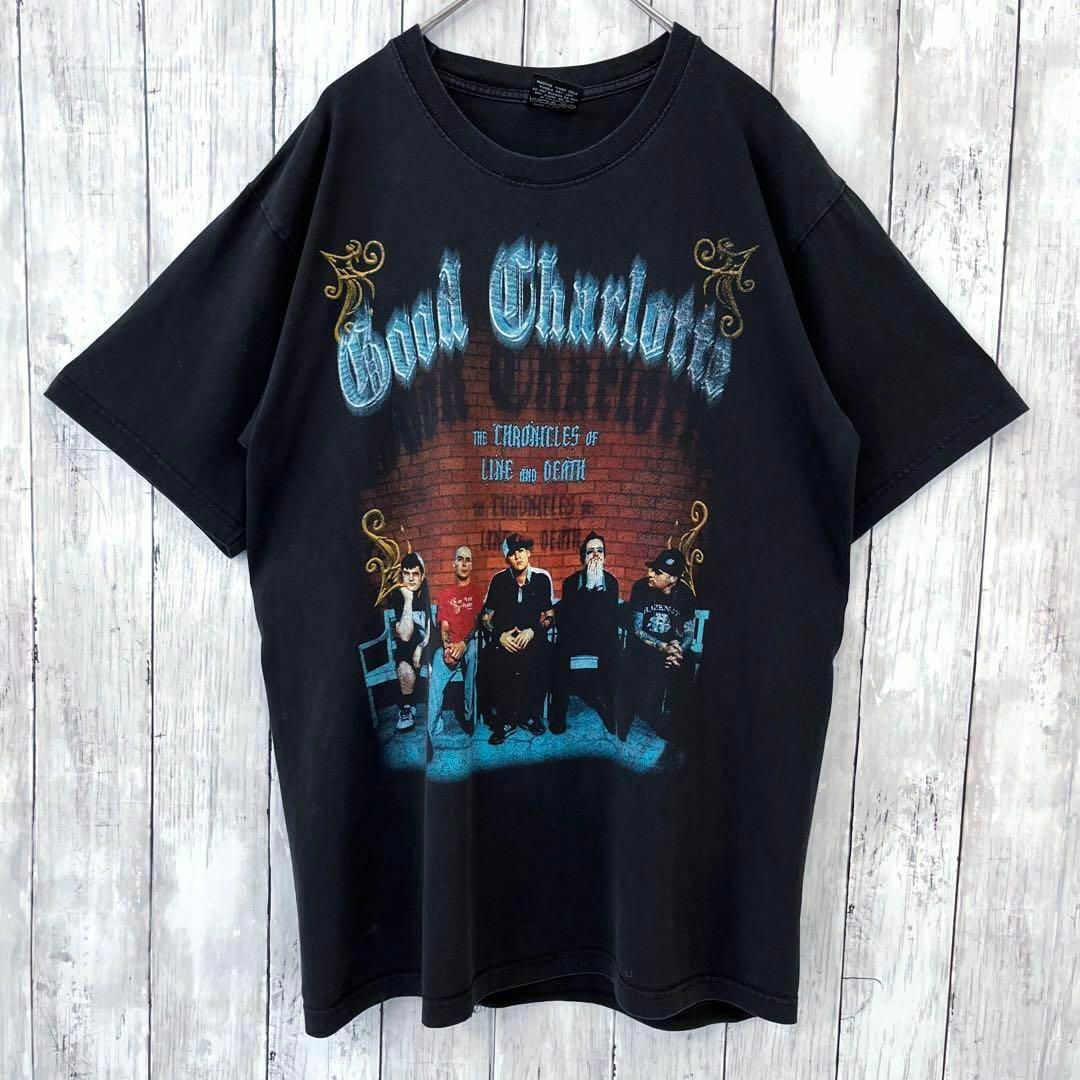 MUSIC TEE(ミュージックティー)のパンクロックバンドTシャツ古着GOOD CHARLOTTE バックプリント M黒 メンズのトップス(Tシャツ/カットソー(半袖/袖なし))の商品写真