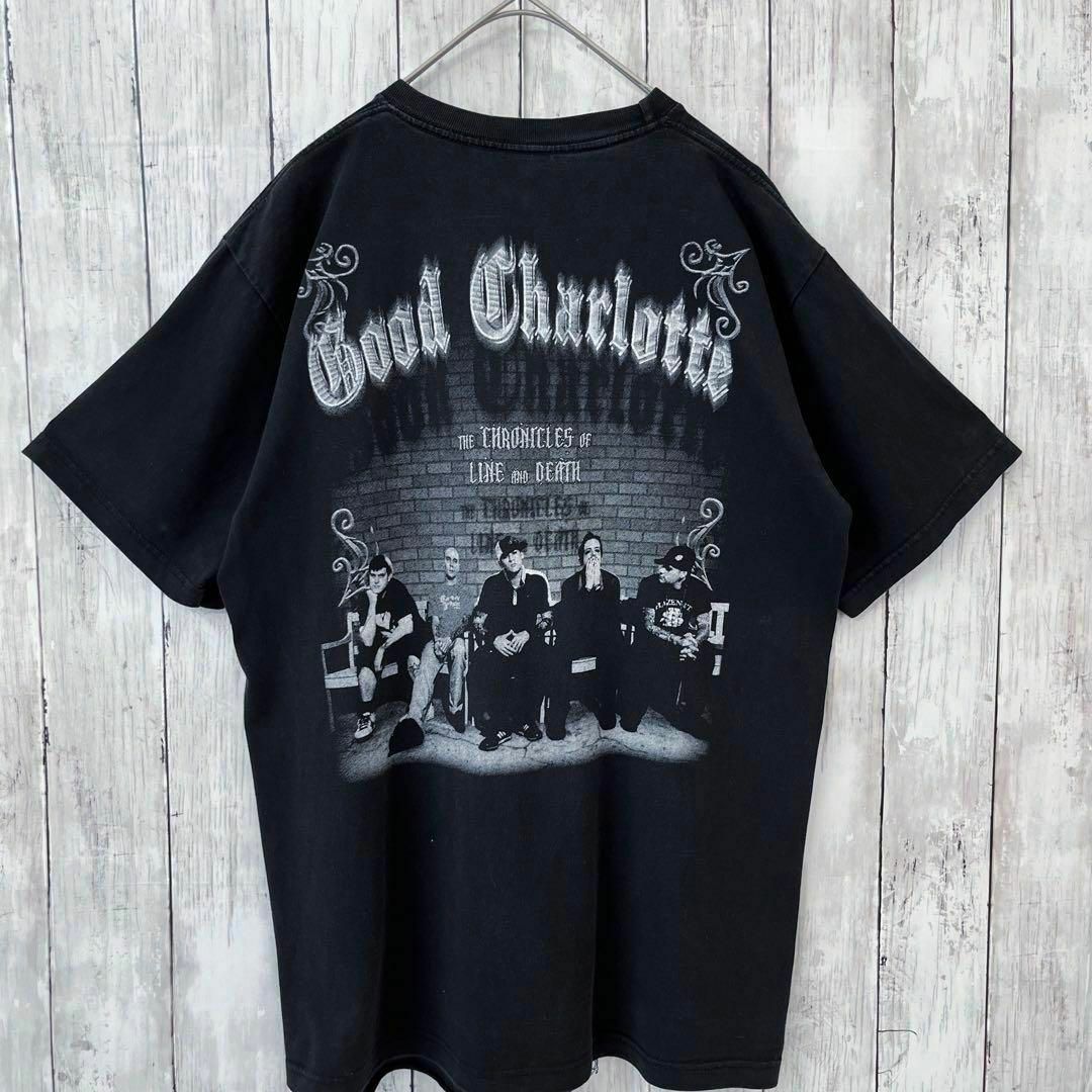MUSIC TEE(ミュージックティー)のパンクロックバンドTシャツ古着GOOD CHARLOTTE バックプリント M黒 メンズのトップス(Tシャツ/カットソー(半袖/袖なし))の商品写真