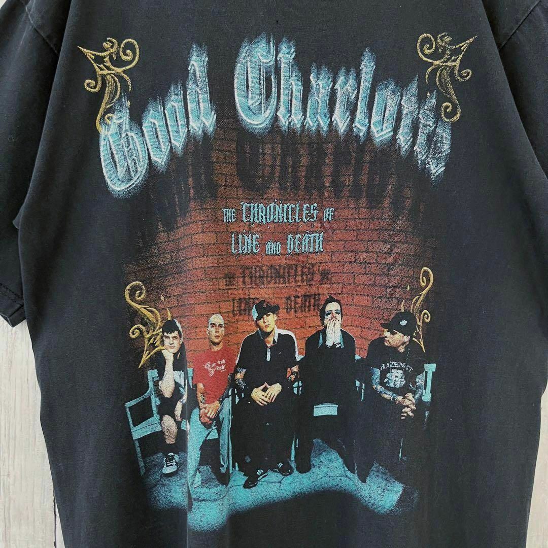 MUSIC TEE(ミュージックティー)のパンクロックバンドTシャツ古着GOOD CHARLOTTE バックプリント M黒 メンズのトップス(Tシャツ/カットソー(半袖/袖なし))の商品写真