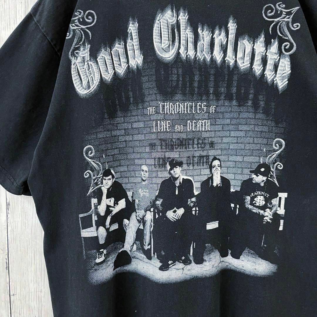 MUSIC TEE(ミュージックティー)のパンクロックバンドTシャツ古着GOOD CHARLOTTE バックプリント M黒 メンズのトップス(Tシャツ/カットソー(半袖/袖なし))の商品写真