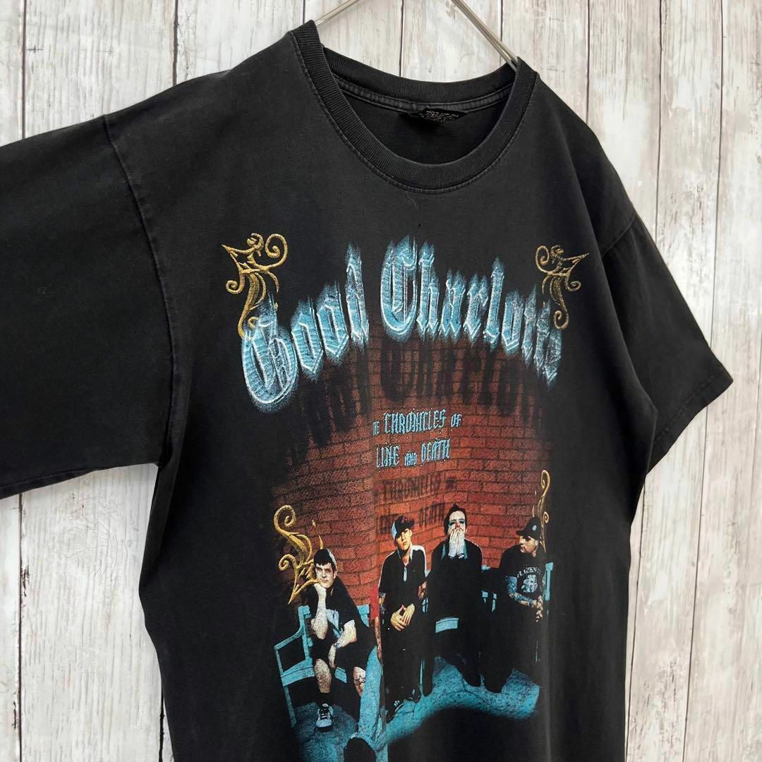 MUSIC TEE(ミュージックティー)のパンクロックバンドTシャツ古着GOOD CHARLOTTE バックプリント M黒 メンズのトップス(Tシャツ/カットソー(半袖/袖なし))の商品写真