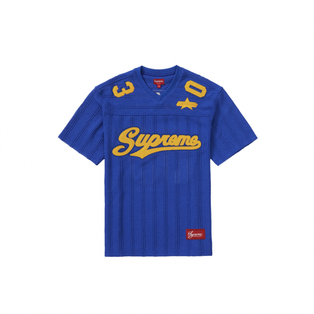 21SS/Mesh Stripe Football Jersey Blueトップス