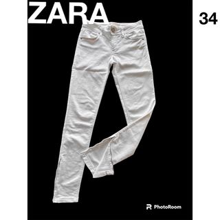 ザラ(ZARA)のZARAザラ　白　ボトム　カジュアルパンツ　ジーンズ　ストレッチ(カジュアルパンツ)