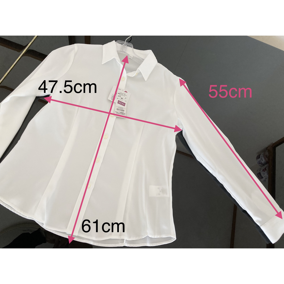 白リクルートシャツ レディースのトップス(シャツ/ブラウス(長袖/七分))の商品写真