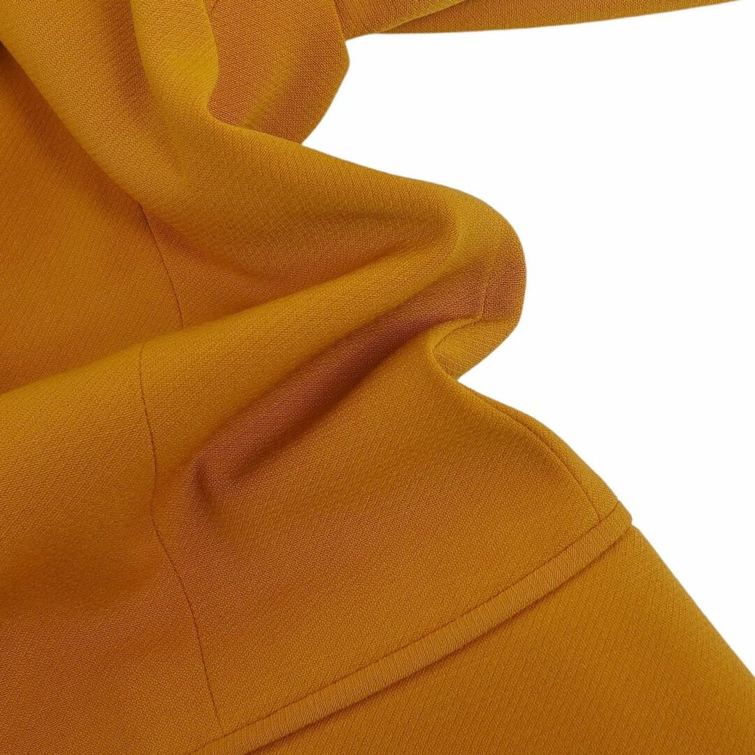 美品 Vintage クリスチャンディオール Christian Dior アンサンブル テーラードジャケット ブラウス ウール 総柄 レディース 9(M相当) オレンジ/ブラウン 8