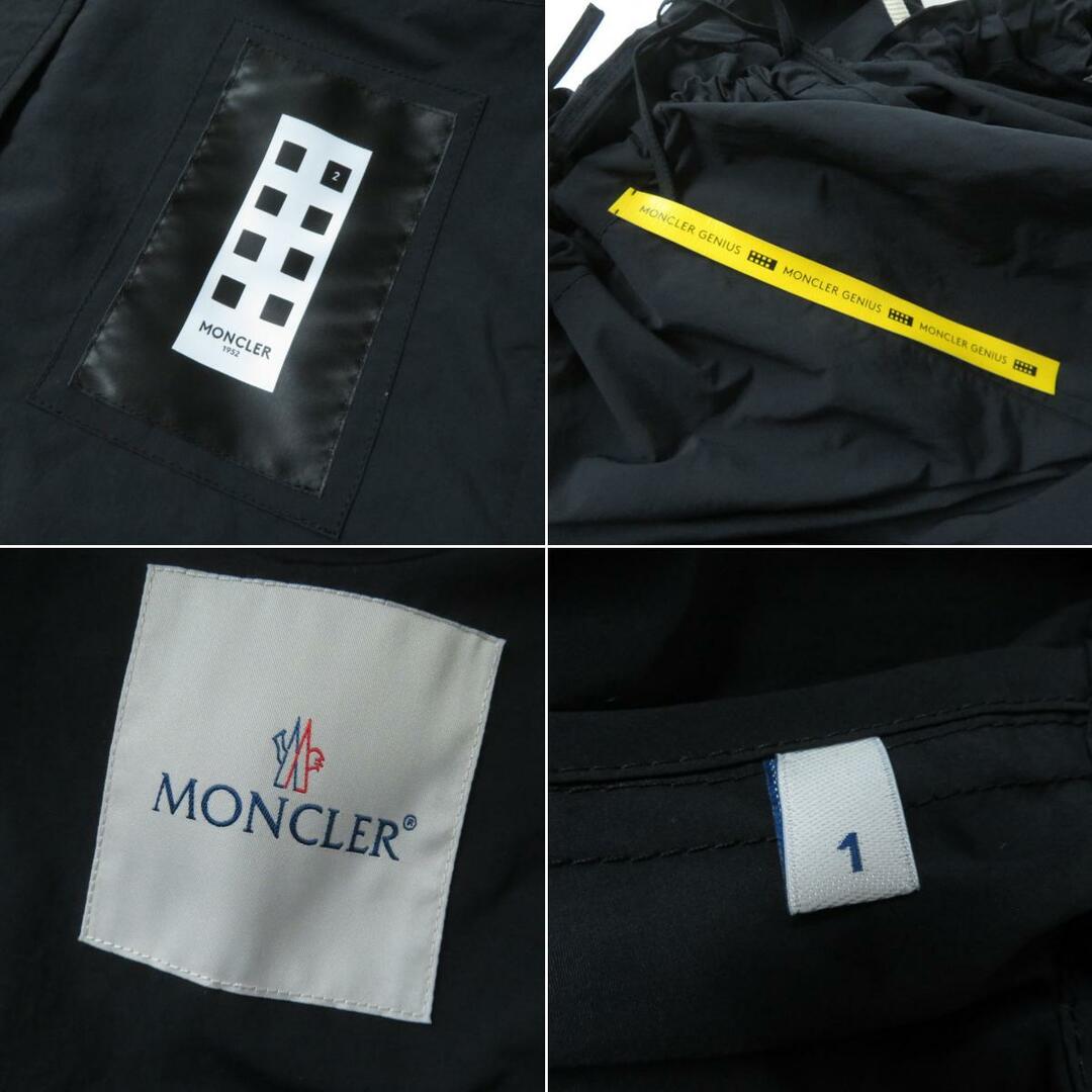 美品★正規品 MONCLER モンクレール ジーニアス 2 LAHEMAA 2021年 フード・ロゴワッペン付き ZIP UP スプリングコート ブラック 1