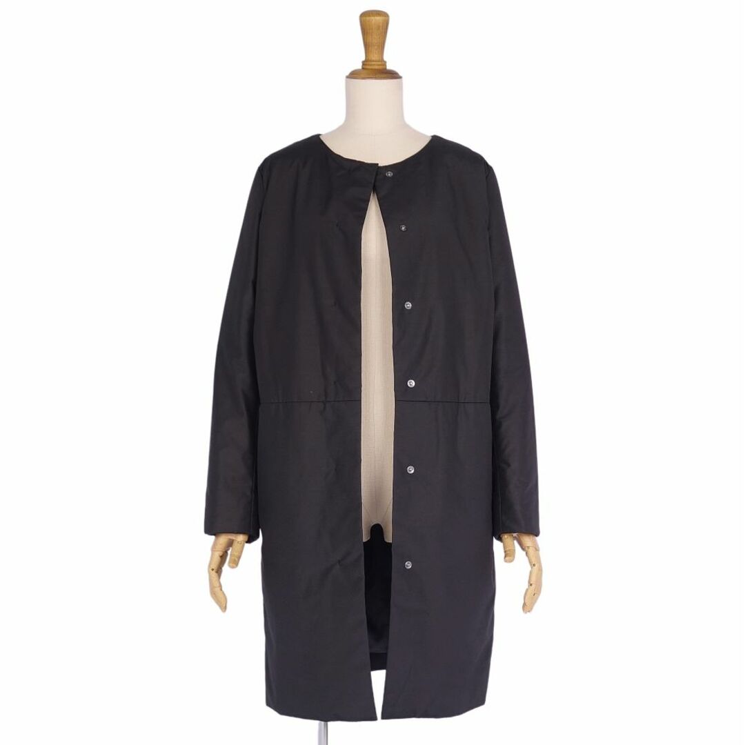 MACKINTOSH(マッキントッシュ)の美品 マッキントッシュ MACKINTOSH LONDON コート ノーカラー ダウンコート 無地 アウター レディース 36(S相当) ブラック レディースのジャケット/アウター(その他)の商品写真