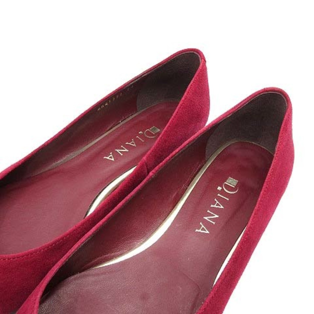 DIANA(ダイアナ)のダイアナ フラット シューズ パンプス ローヒール  ポインテッド スエード 赤 レディースの靴/シューズ(ハイヒール/パンプス)の商品写真