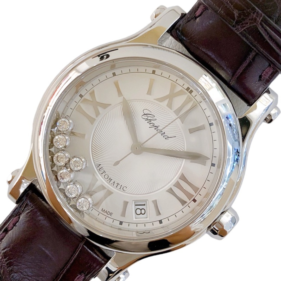 Chopard(ショパール)のショパール Chopard ハッピースポーツ 2785559-3001 SS/革 自動巻き レディース 腕時計 レディースのファッション小物(腕時計)の商品写真