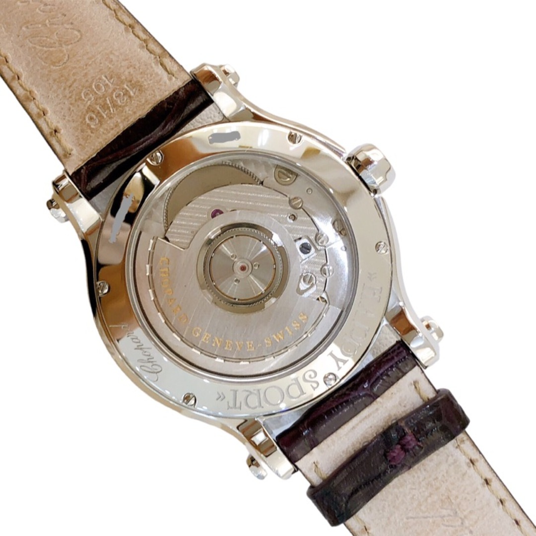 Chopard(ショパール)のショパール Chopard ハッピースポーツ 2785559-3001 SS/革 自動巻き レディース 腕時計 レディースのファッション小物(腕時計)の商品写真