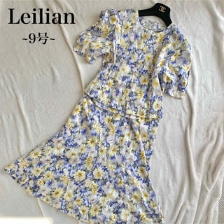 leilian - 【レア商品】Leilian 花柄セットアップ 上下セット 半袖 綿 