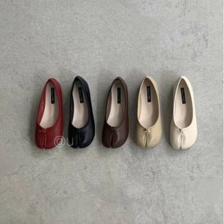 足袋 バレエシューズ ベージュ 36 フラット tabi 最安値 プチプラ 美品