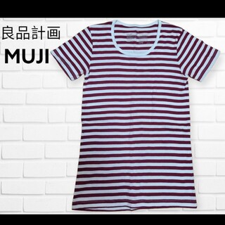 ムジルシリョウヒン(MUJI (無印良品))の無印良品 MUJI 赤白ボーダーTシャツ S 良品計画 大人マリンコーデ(Tシャツ(半袖/袖なし))