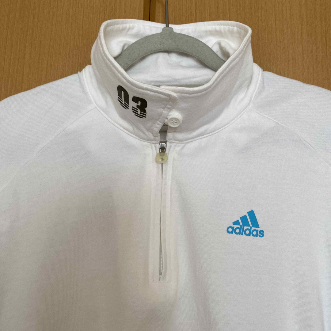 adidas(アディダス)のadidas ファスナーTシャツ レディースのトップス(Tシャツ(半袖/袖なし))の商品写真