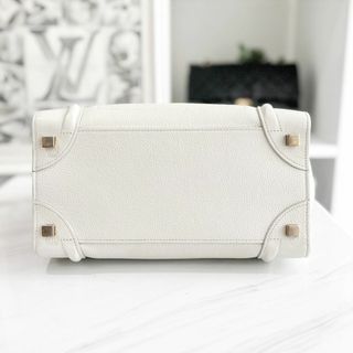 セリーヌ ラゲージ マイクロ レザー 白 ハンドバッグ 2017年
