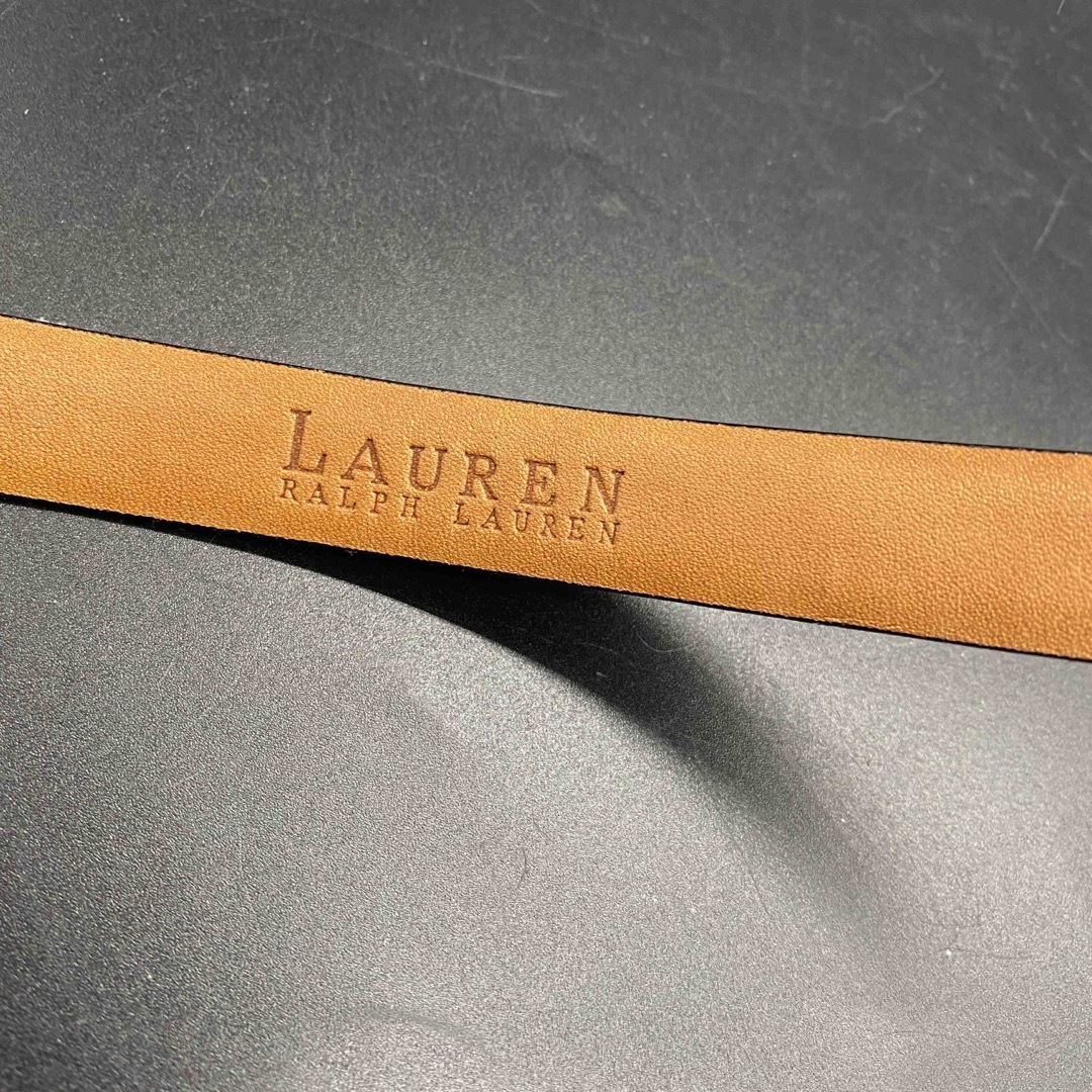 Ralph Lauren(ラルフローレン)のラルフローレン レザーベルト ブラック　細ベルト　no.55 レディースのファッション小物(ベルト)の商品写真