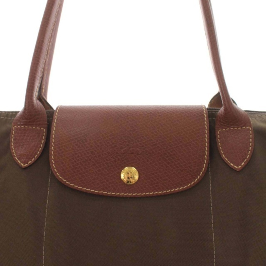LONGCHAMP(ロンシャン)のロンシャン プリアージュ トートバッグ ナイロン レザー ロゴ 鞄 茶 レディースのバッグ(トートバッグ)の商品写真