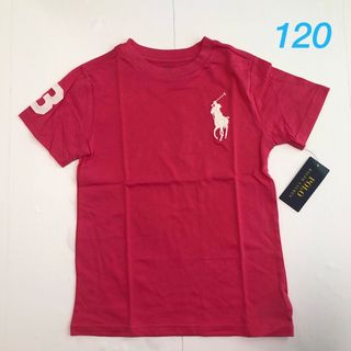 ポロラルフローレン(POLO RALPH LAUREN)のラスト1点◇ラルフローレン ビッグポニー半袖Tシャツ ホットピンク 6/120(Tシャツ/カットソー)