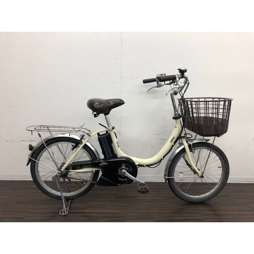 日本製 横浜 現車確認 電動自転車 ヤマハ パス 20インチ ベージュ