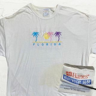 ヘインズ(Hanes)のLVR スーベニア Tシャツ Hanes ビンテージ 古着 90s 白 フロリダ(Tシャツ/カットソー(半袖/袖なし))