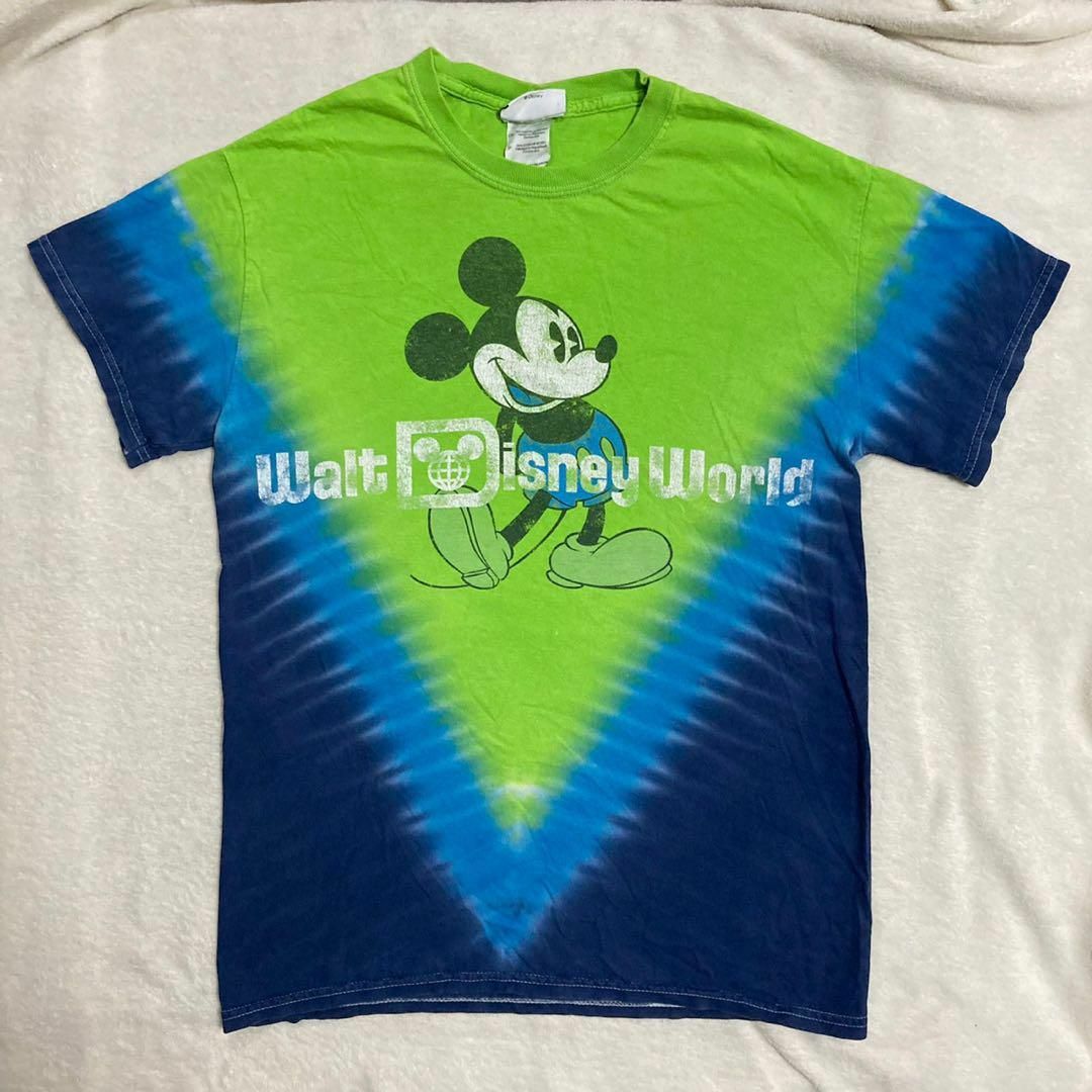 DisneyディズニーキャラクターTシャツタイダイ染めmickeyミッキー