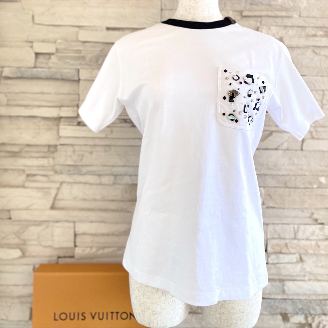 LOUIS VUITTON - 【 LOUIS VUITTON 】Tシャツ ホワイト ビジュー