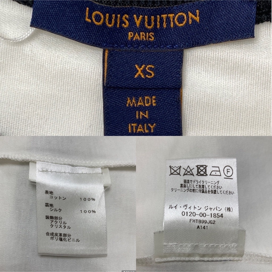 LOUIS VUITTON(ルイヴィトン)の【 LOUIS VUITTON 】Tシャツ ホワイト ビジュー　クリスタル レディースのトップス(Tシャツ(半袖/袖なし))の商品写真