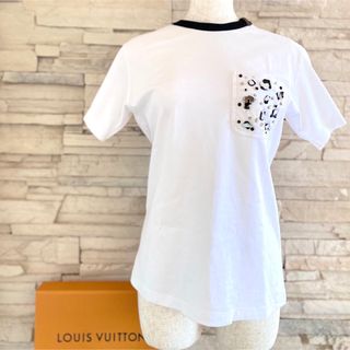 ルイヴィトン(LOUIS VUITTON)の【 LOUIS VUITTON 】Tシャツ ホワイト ビジュー　クリスタル(Tシャツ(半袖/袖なし))