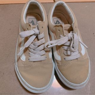 ヴァンズ(VANS)のvans バンズ　スニーカー　19センチ　ベージュ(スニーカー)