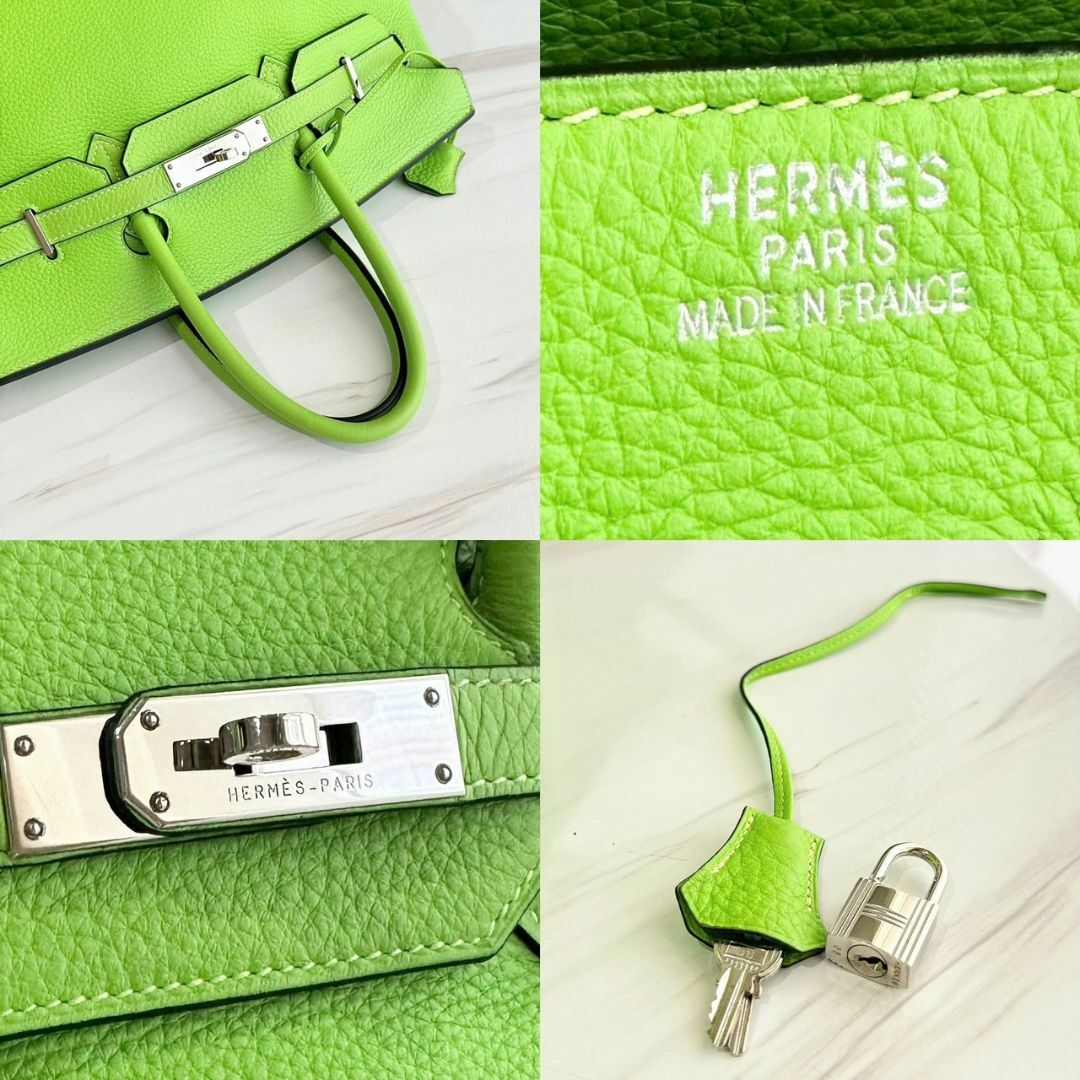 Hermes(エルメス)の美品☆　エルメス　バーキン35　トリヨンクレマンス　アップルグリーン　レア レディースのバッグ(ハンドバッグ)の商品写真