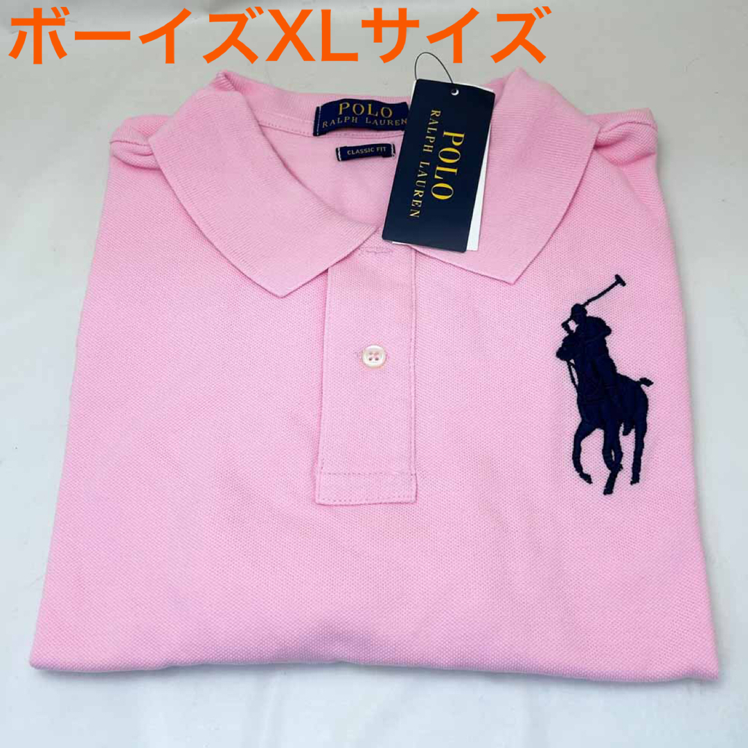 新品 ポロラルフローレン ビッグポニーポロシャツ ピンク ボーイズXL