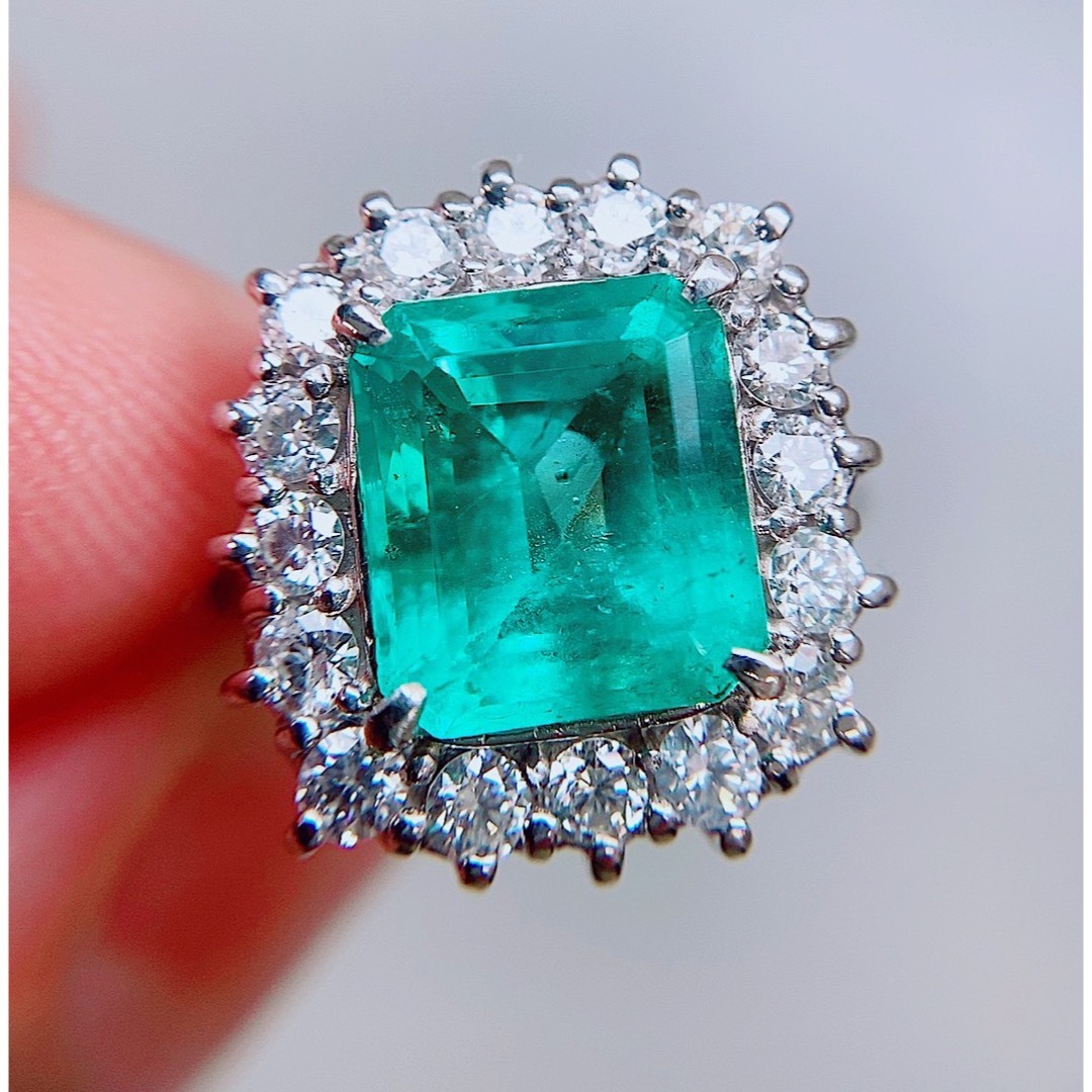 11.3g★4.59ct★✨エメラルド0.97ctダイヤモンドプラチナリング指輪