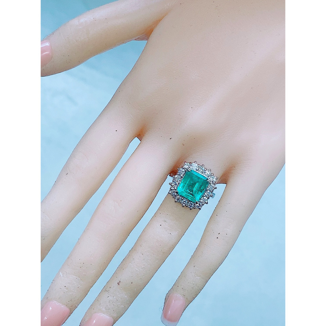 11.3g★4.59ct★✨エメラルド0.97ctダイヤモンドプラチナリング指輪