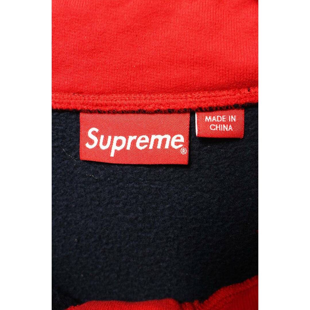 SUPREME シュプリーム センターロゴ ハーフジップ スウェット　M