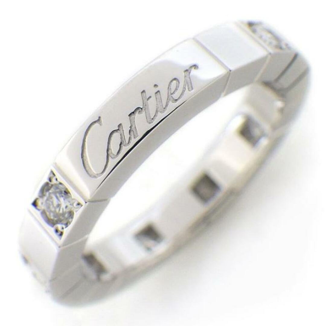 Cartier(カルティエ)のカルティエ Cartier リング ラニエール ロゴ ハーフ 8ポイント ダイヤモンド K18WG 8号 / #48 【中古】 レディースのアクセサリー(リング(指輪))の商品写真