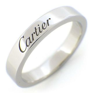 カルティエ(Cartier)のカルティエ Cartier リング エングレーブド C ドゥ ウェディング バンド B4054049 ロゴ PT950 8.5号 / #49 【中古】(リング(指輪))