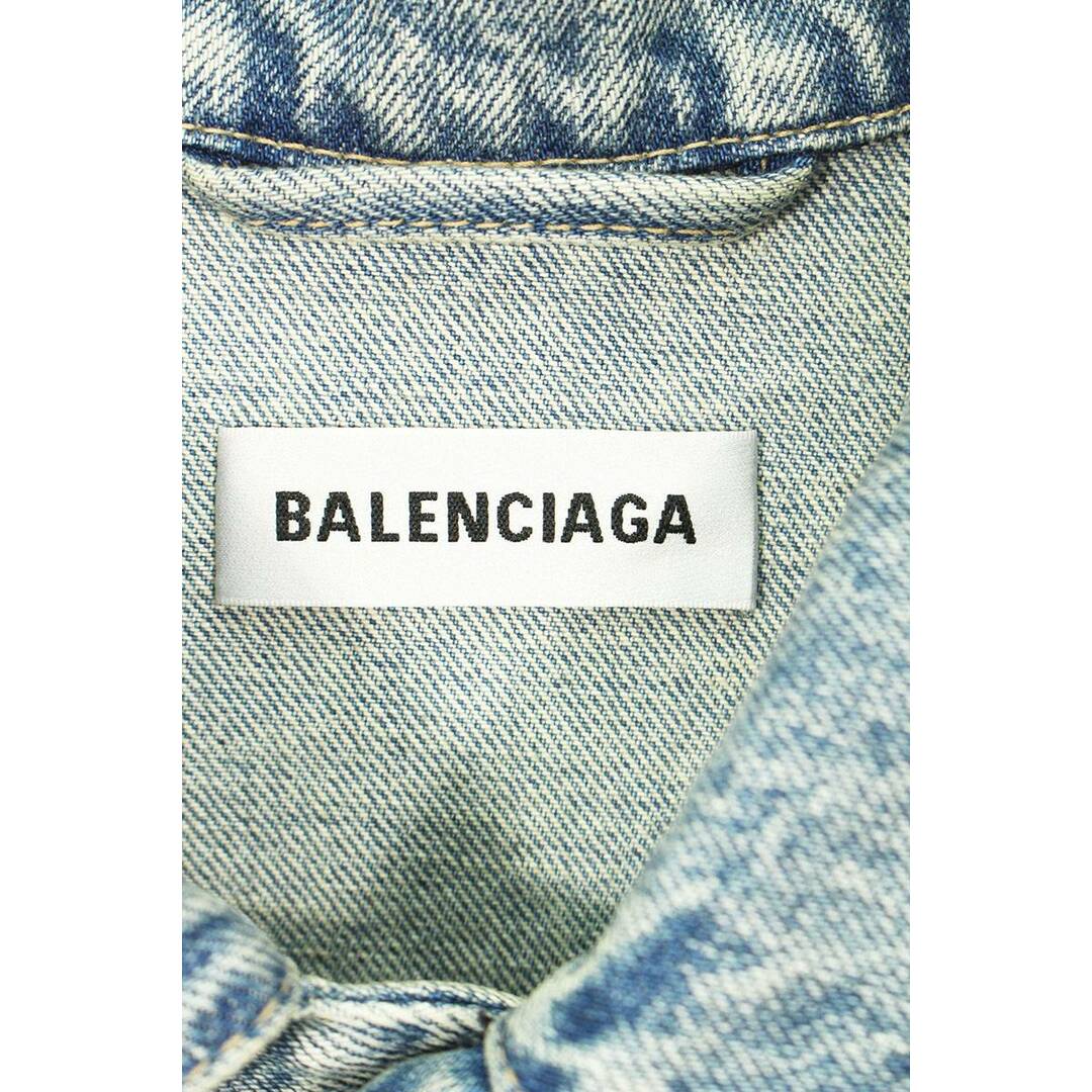 Balenciaga(バレンシアガ)のバレンシアガ  625989 TJW79 アップサイドダウンデニムジャケット レディース 36 レディースのジャケット/アウター(Gジャン/デニムジャケット)の商品写真