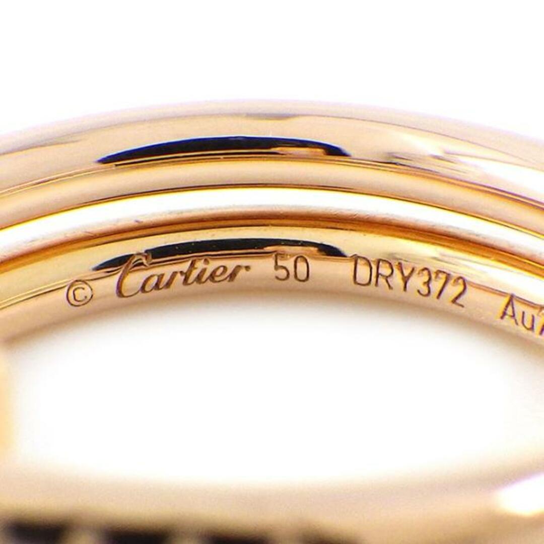 Cartier(カルティエ)のカルティエ Cartier リング ジュスト アン クル B4210800 釘モチーフ 3ロウ 14ポイント ダイヤモンド 0.08ct K18PG 10号 / #50 【中古】 レディースのアクセサリー(リング(指輪))の商品写真