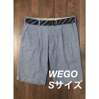 ウィゴー(WEGO)のWEGO　ウィゴー　ショートパンツ　短パン　Sサイズ   青　ブルー　ベルト付き(ショートパンツ)