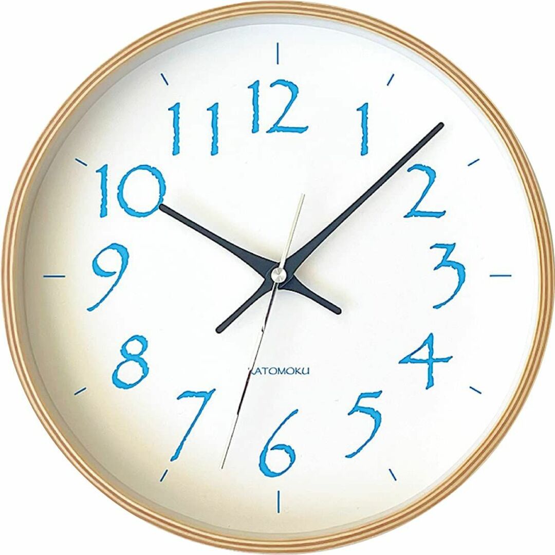 KATOMOKU plywood wall clock 20 スイープ（連続秒針