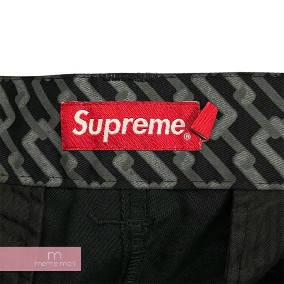 Supreme 2022SS Work Pants Black Monogram シュプリーム ワークパンツ ブラックモノグラム コットンパンツ チェーン 総柄 ブラック×グレー サイズ30【230617】【新古品】【me04】